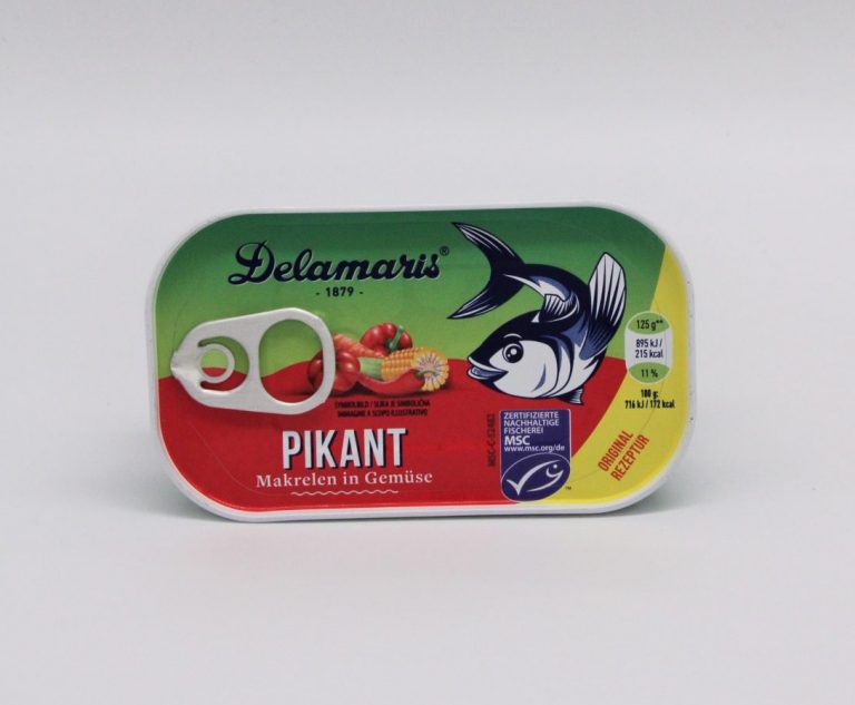 Makrelen In Gemüse Pikant Delamaris 125g Weinimport Dalmacija Knezevic Kg